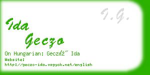 ida geczo business card